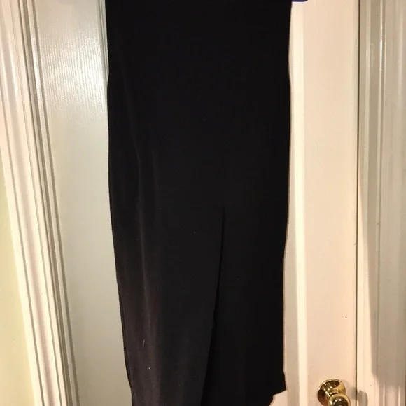 New SUPER Sexy ASOS Black Super Soft Slit Black Sexy Casual Mini Dress - Picture 7 of 12